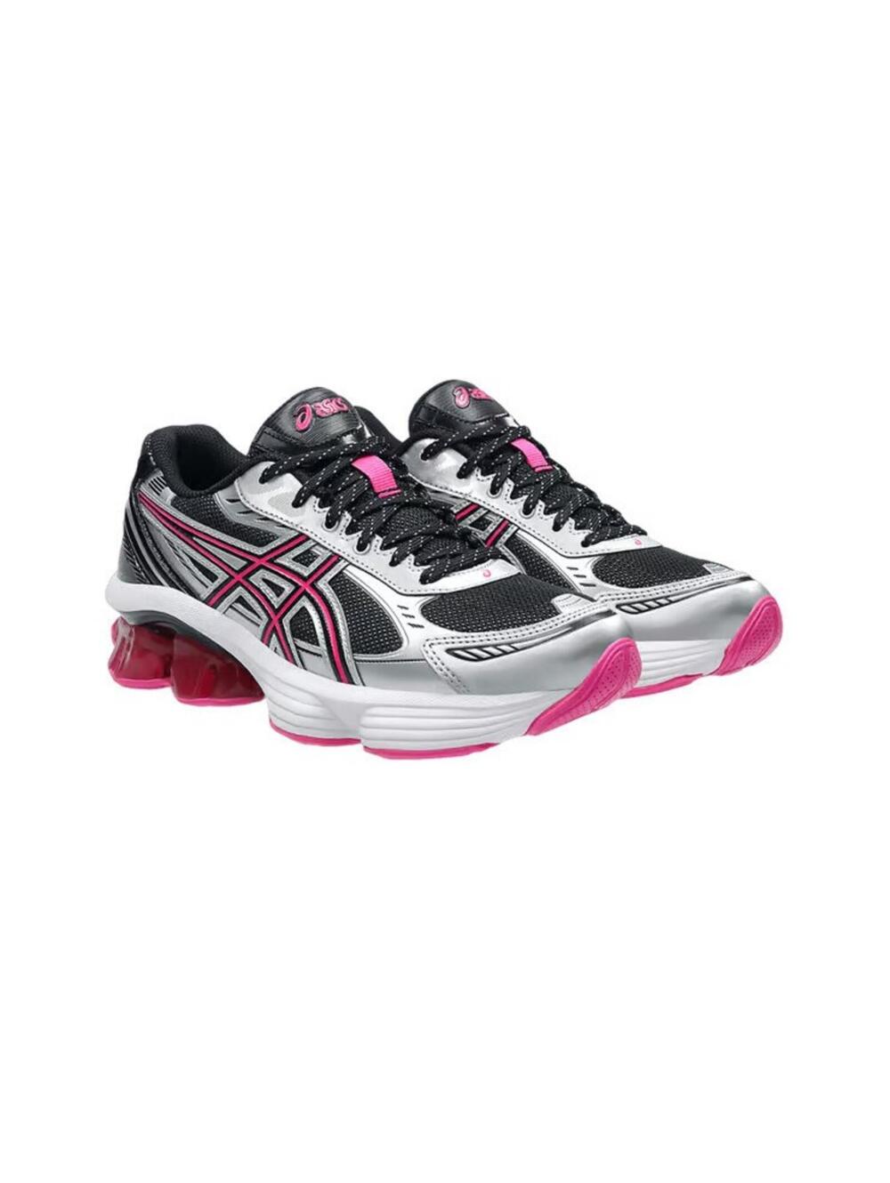NEW ASIC Gel Kinetic Fluent Black Pink Glo Running Shoes, Size 7 Women / 5.5 men - Picture 2 of 15